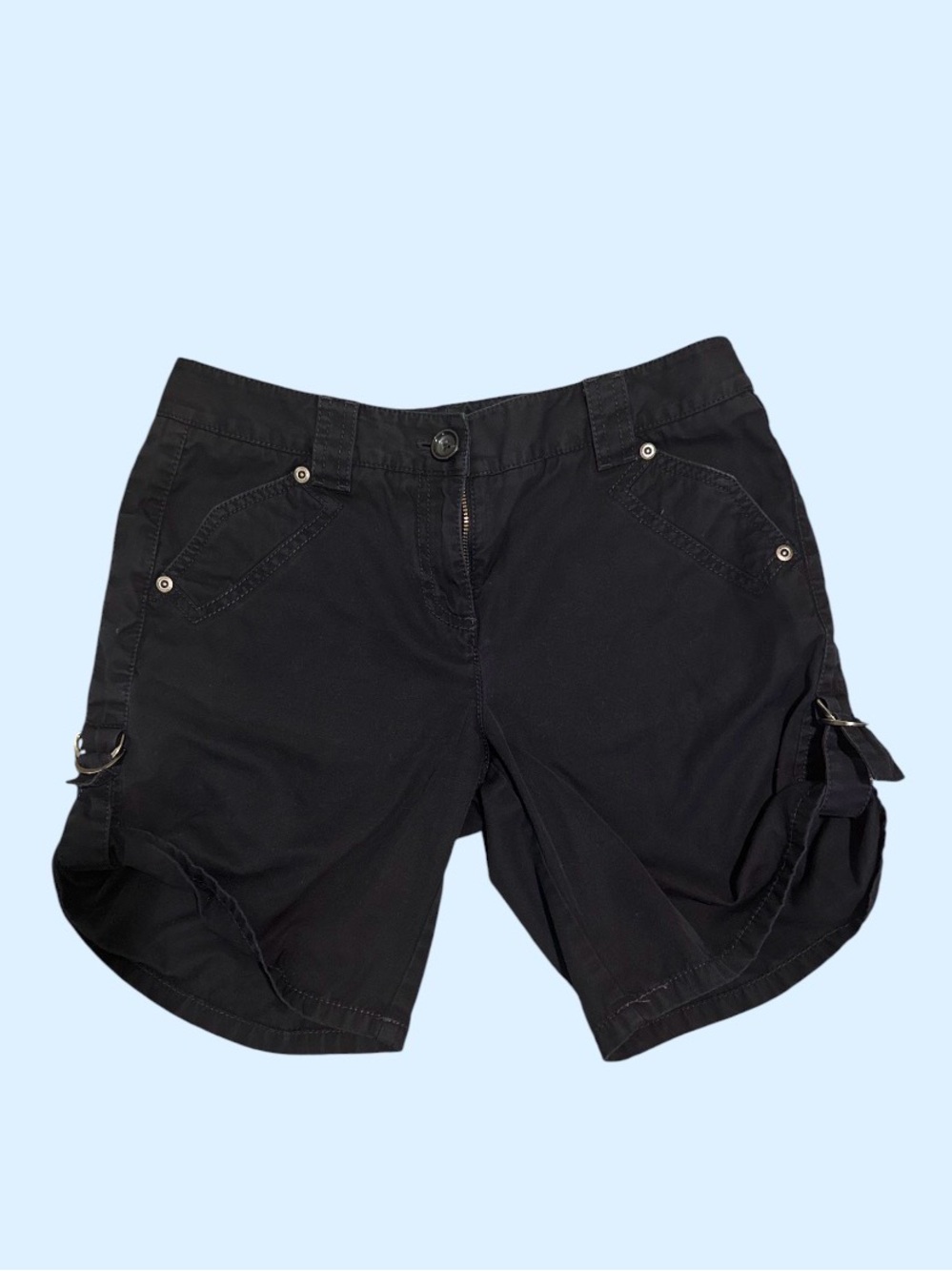 Ann Taylor Black Cargo Shorts with Utility Rings